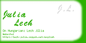 julia lech business card